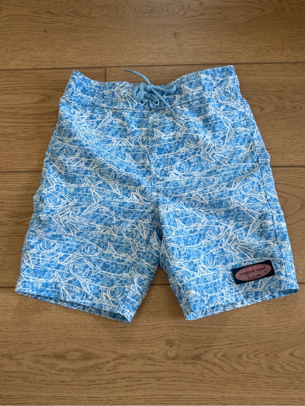 Vineyard Vines Blue Patterned Boys Swim Shorts